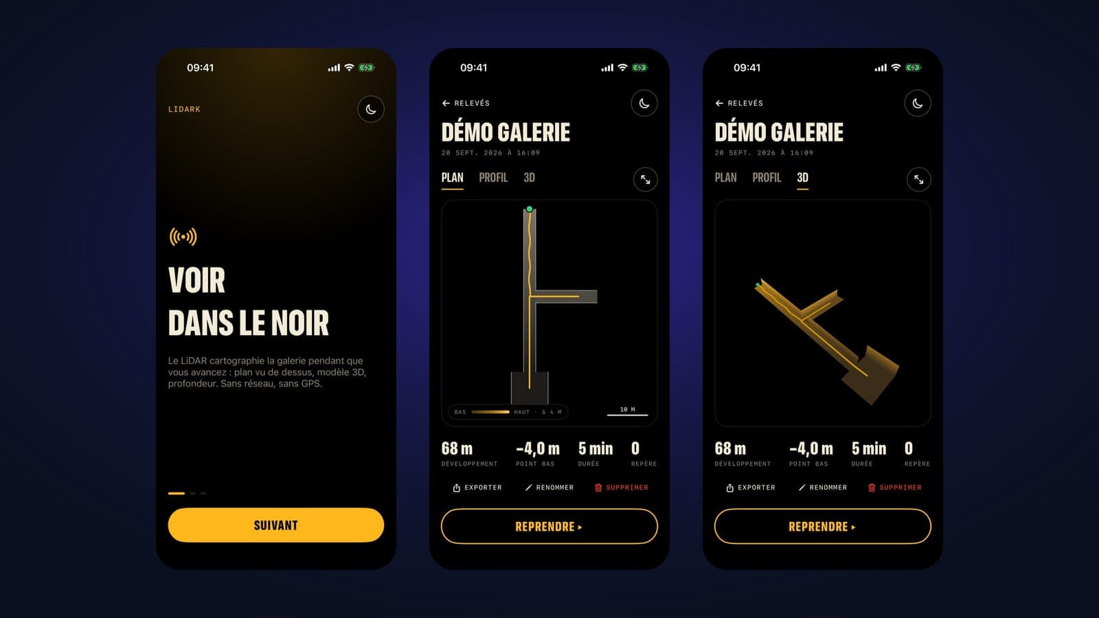 Aperçu de Lidark — se repérer sous terre avec le LiDAR, sans réseau