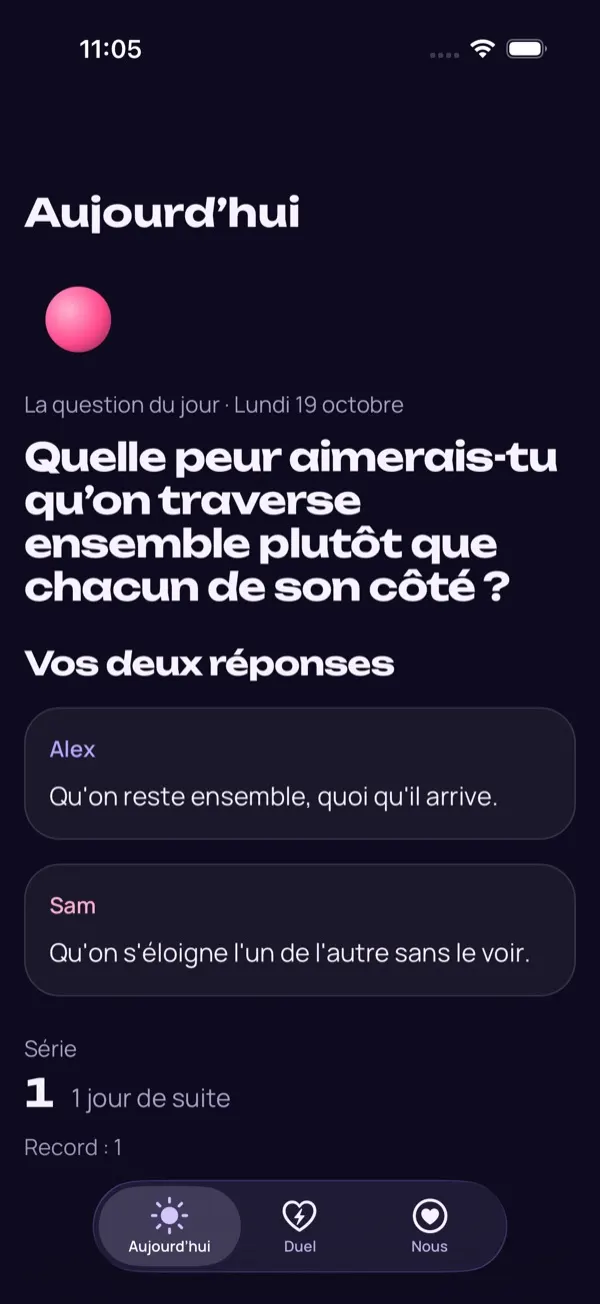 Accord — question du jour révélée aux deux