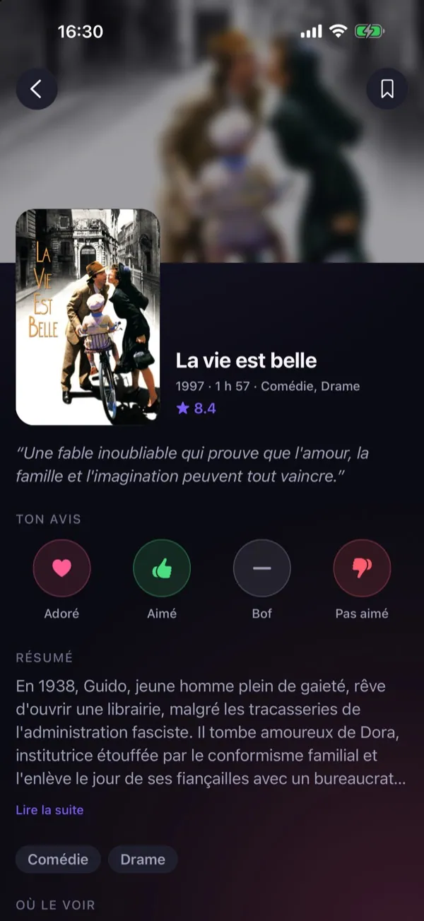 Soirama — fiche d'un film